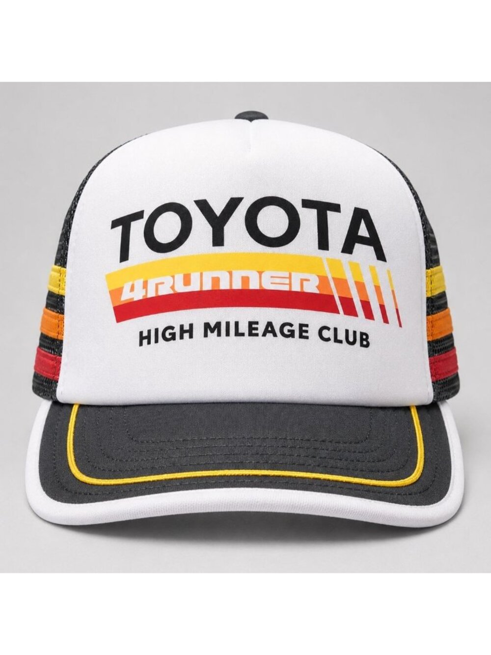 Toyota 4Runner High Mileage Club Trucker Hat Adjustable Foam Striped Mesh New